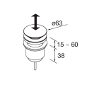 Clicker-Ventil FLOW MATT SCHWARZ