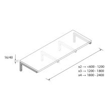 Halter CHROME 30 x 200 x 440 mm