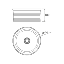 Waschschale LOOP MATT-SCHWARZ Ø 410 x 180 mm