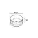 Waschbecken LOOP Porzellan GRAU MATT Ø 410 x 180 mm