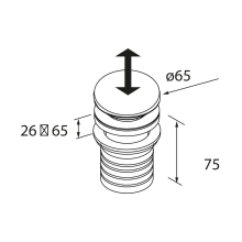 Klicker-AblaufventilCERAX GLANZ-WEISS
