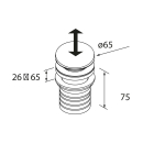 Klicker-AblaufventilCERAX GLANZ-WEISS