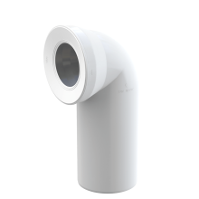 Alcadrain Anschluss für Stand-WC, 90°-Bogen, DN 110, Länge 230 mm, PP, weiß