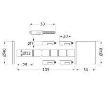 Herzbach LOGIC XL Vario Verlängerung Ventil 40mm kürzbar
