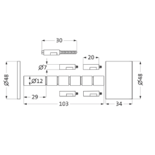 Herzbach LOGIC XL Vario Verlängerung Umsteller 40mm kürzbar