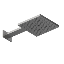 Herzbach LIVING SPA Wand-Regenbrause TWIN FLOW 300x300mm Edelstahl