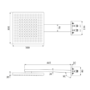 Herzbach LIVING SPA Wand-Regenbrause TWIN FLOW 300x300mm...