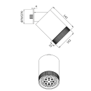 Herzbach LIVING SPA Wand-Regenbrause SPOT 102x142mm Multi...