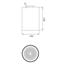Herzbach LIVING SPA Regenbrause SPOT 102x136mm Mono Chrom
