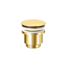 Herzbach LIVING Ablaufventil mit/ohne Staufunktion rund PVD Gold
