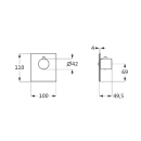 Herzbach LOGIC XL Vario Thermostat-Farbset Blende eckig...