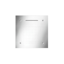 Herzbach LIVING SPA LED Deckeneinbau-Brause 500x500mm Regen/Spray/Schwall gebürstet