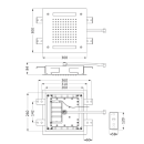 Herzbach LIVING SPA LED Deckeneinbau-Brause 300x300mm...