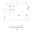 Herzbach LIVING SPA Wand-Regenbrause 593x270mm...