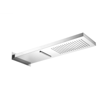 Herzbach LIVING SPA Wand-Regenbrause 537x165mm Regen/Schwall gebürstet