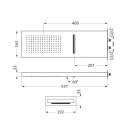 Herzbach LIVING SPA Wand-Regenbrause 537x165mm...