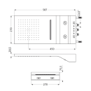 Herzbach LIVING SPA Wand-Regenbrause 587x270mm...
