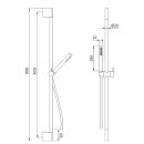 Herzbach LIVING SPA Wandstangenset Slide M 900mm...