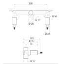 Herzbach LOGIC Wandbrückenbatterie Einbaukörper