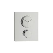 Herzbach LIVING PUSH Thermostat-Farbset 3 Verbraucher eckig rund Chrom