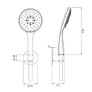 Herzbach LIVING SPA Wannenset Halter 70 rund Handbrause...