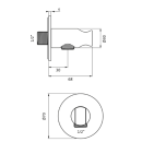Herzbach LIVING SPA Anschlussbogen 70 mit Konushalter...