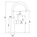 Herzbach DESIGN iX Waschtisch-Einlochbatterie XL-Size...