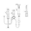 Herzbach DESIGN iX Dreiloch-Wannenarmatur ohne Auslauf...