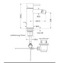 Herzbach DESIGN iX Bidet-Einlochbatterie mit Ablauf...