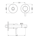 Herzbach DESIGN iX Waschtisch-Wandbatterie Farbset 160mm...