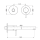 Herzbach DESIGN iX Waschtisch-Wandbatterie Farbset 240mm Edelstahl