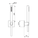 Herzbach LIVING SPA Wannenset Halter 70 eckig...