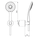 Herzbach LIVING SPA Wannenset Halter 70 rund Handbrause...