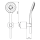 Herzbach LIVING SPA Wannenset Halter 70 rund Handbrause 100mm Multi 1250mm Edelstahl