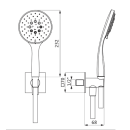 Herzbach LIVING SPA Wannenset ABG Halter 70 eckig HB...