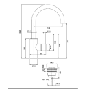 Herzbach DEEP Waschtisch-Einlochbatterie L-Size Griff...