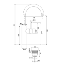 Herzbach DEEP iX Waschtisch-Einlochbatterie XL-Size Griff...