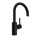 Herzbach DEEP BLACK Waschtisch-Einlochbatterie L-Size Griff seitlich ohne Ablauf Schwarz matt