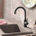 Herzbach DEEP BLACK Waschtisch-Einlochbatterie L-Size Griff seitlich ohne Ablauf Schwarz matt