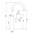 Herzbach DEEP Waschtisch-Einlochbatterie XL-Size Griff...