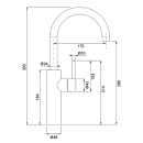 Herzbach DEEP iX Waschtisch-Einlochbatterie XL-Size Griff...