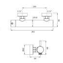 Herzbach DEEP Brausebatterie Aufputz Chrom