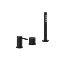 Herzbach DEEP BLACK Dreiloch-Wannenarmatur ohne Auslauf...