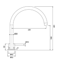 Herzbach DEEP iX Zweiloch-Armatur 220mm ohne Ablauf...