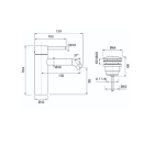 Herzbach DEEP iX Waschtisch-Einlochbatterie M-Size 130mm...