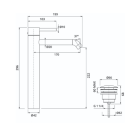 Herzbach DEEP Waschtisch-Einlochbatterie XL-Size 170mm...