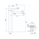 Herzbach DEEP iX Waschtisch-Einlochbatterie XL-Size 170mm...