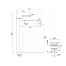 Herzbach DEEP BLACK Waschtisch-Einlochbatterie XL-Size...