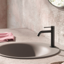Herzbach DEEP BLACK Waschtisch-Einlochbatterie Slim...