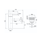 Herzbach DEEP iX Waschtisch-Einlochbatterie M-Size 130mm...